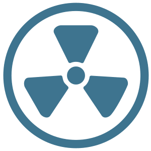 Icon of a radiation symbol.