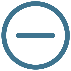 Icon of a negative symbol.