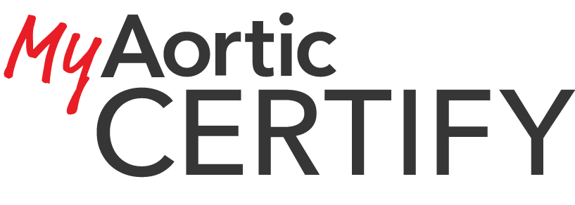 
Brand name logo MyAortic CERTIFY.