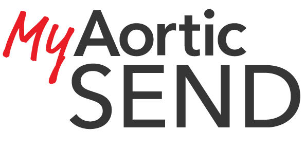 Brand name logo MyAortic SEND.