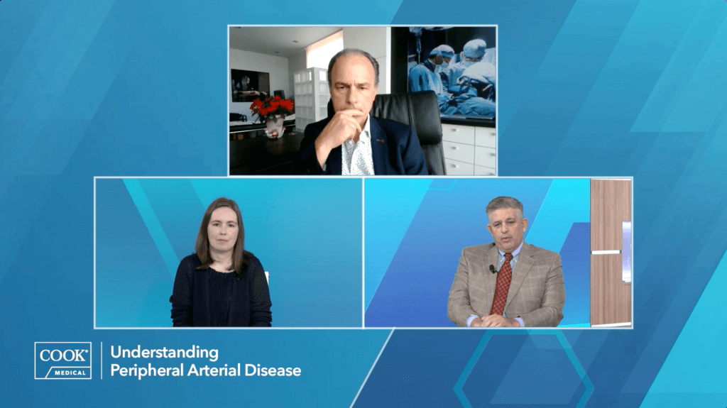 Dr. Deloose presenting the results from the REALDES multicenter study in a conference call with Dr. Peña and Dr. McMackin.
